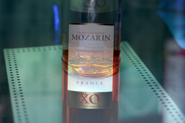 mozarin, cognac, collage